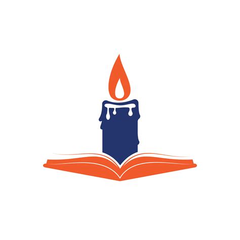 Book light vector logo design. Book and Candle vector logo design template. 11405928 Vector Art ...