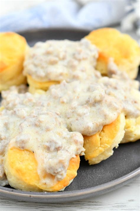 Biscuits and Gravy - Super Easy Buttermilk Biscuits and Sausage Gravy