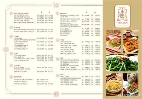 Selalu diperbarui! Menu Imperial Chinese Restaurant, Braga, Bandung