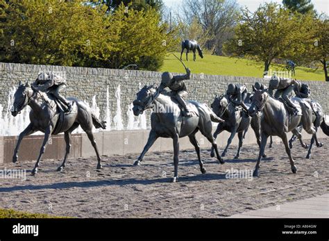 Horse racing sculptures at Thoroughbred Park in Lexington Kentucky USA ...