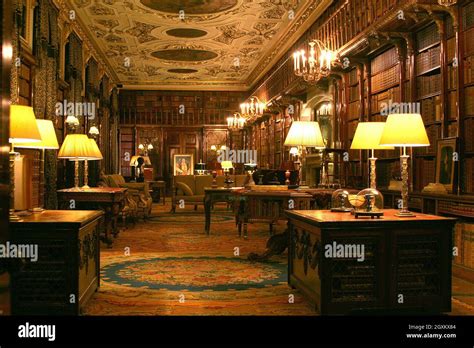 Library, Chatsworth House Stock Photo - Alamy