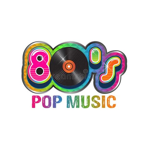 80s pop music vinyl disc. stock vector. Illustration of retro - 47957463