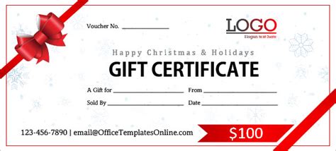 Microsoft Gift Certificate Templates