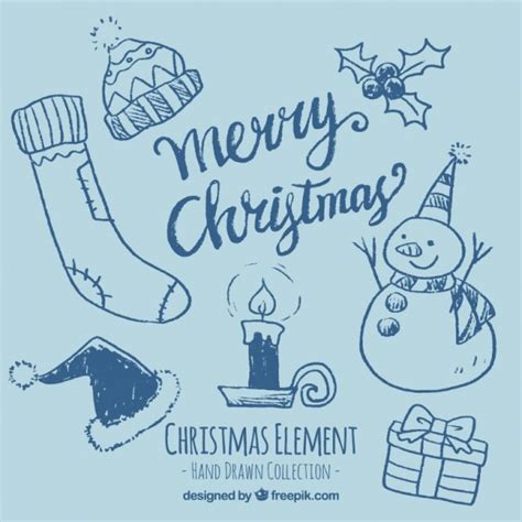 Free Vector | Sketches of christmas ornaments