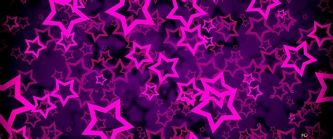 Neon pink stars 4K wallpaper download