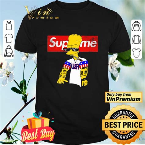 Supreme bart simpson usa shirt, hoodie, sweater, longsleeve t-shirt