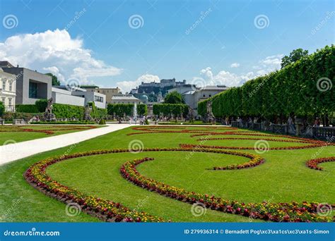 Beautiful Mirabell Palace in Salzburg Austria with Rose Garden and ...