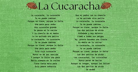 La Cucaracha Printable Lyrics, Origins, and Video