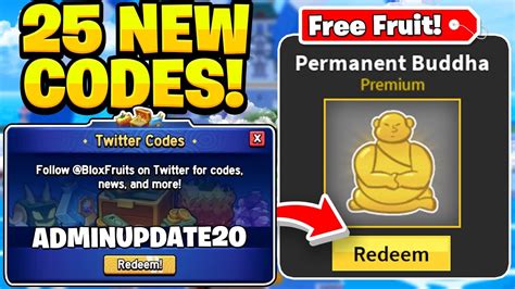 ALL 25 UPDATE 20 FREE BUDDHA FRUITS CODES IN BLOX FRUITS! Roblox - YouTube