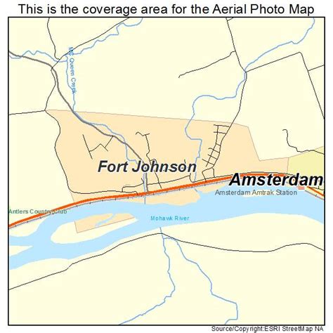 Aerial Photography Map of Fort Johnson, NY New York