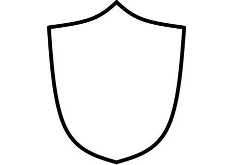 outline blank shield icon isolated on white background 8478923 Vector ...