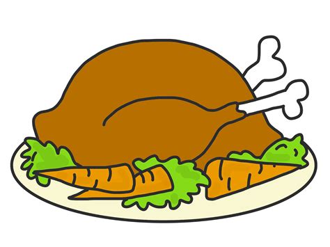 thanksgiving dinner turkey cartoon