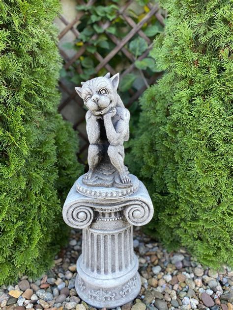 Funny Gargoyle Statue Concrete Gargoyle With Wings Monster - Etsy UK