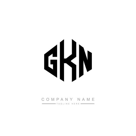 GKN letter logo design with polygon shape. GKN polygon and cube shape ...