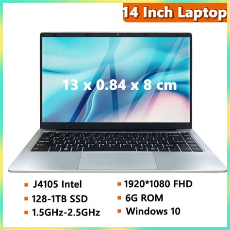 14 Inch Low Price Laptop J4105intel Quad Core Laptops 6GB RAM 1TB SSD Student Notebook Windows ...