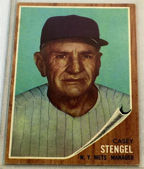 Lot - 1962 Topps Set Break #29 Casey Stengel Baseball Card