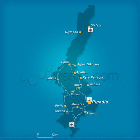 Map of Karpathos island, Greece - Greeka.com