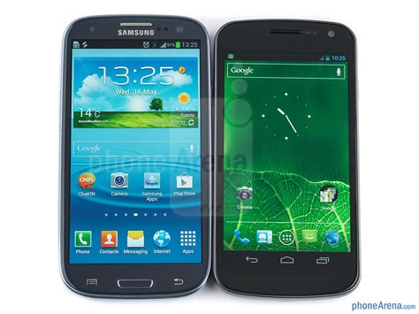 Samsung Galaxy S III vs Samsung Galaxy Nexus