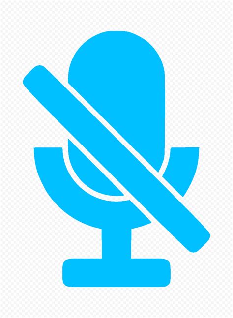 Voice OFF No Microphone Blue Icon HD PNG | Citypng