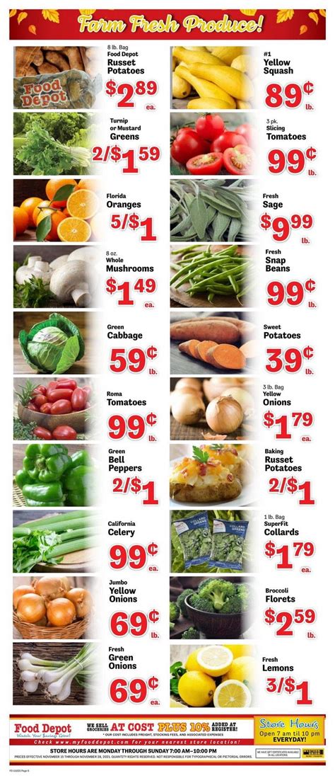 Food Depot Weekly Ad Nov 15 – Nov 28, 2021