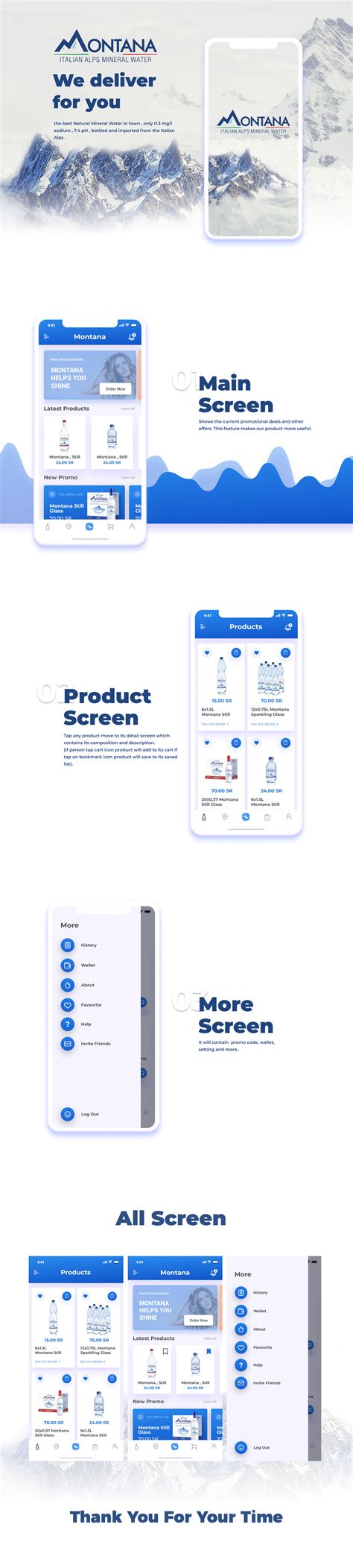 Montana - Mineral Water Delivery App :: Behance