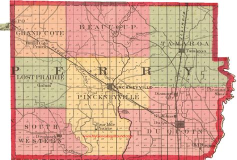 Perry County, Illinois 1870 Map