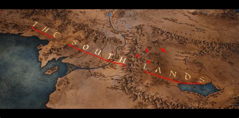 A more detailed look at the in-show map of Middle-Earth in Episodes 1 ...