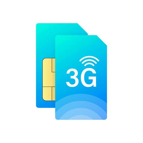 3G Sim Card. 3G technology background. Vector stock illustration ...