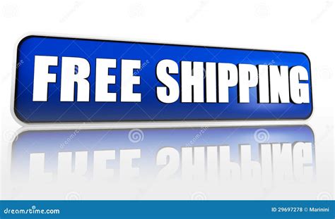 Free Shipping Blue Banner Royalty Free Stock Photos - Image: 29697278