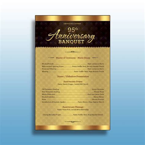 9+ Church Anniversary Program Examples [Download Now] Examples – Banquet Program Template ...