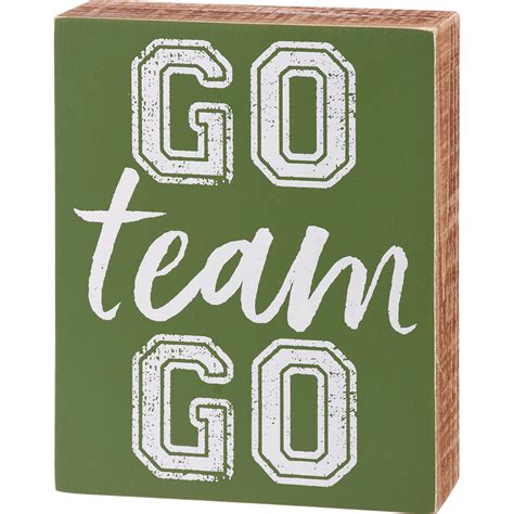 Go Team Go Box Sign | Primitives By Kathy