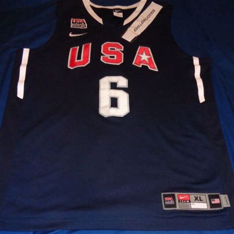 Lebron James #6 Dream Team Basketball USA Nike Jersey XL Adult 2010 ...