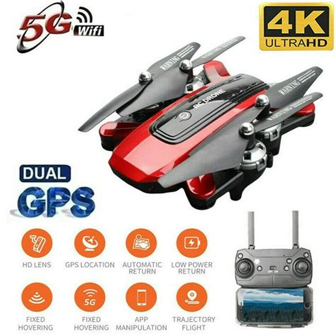 Foldable GPS Drones with 4K Camera for Adults, 5G FPV Transmission RC Foldable Quadcopter Camera ...