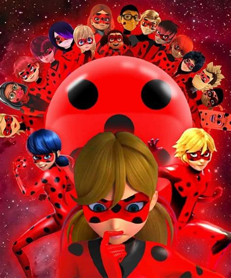 Download Ladybug Movie Poster With Many Ladybug Characters | Wallpapers.com