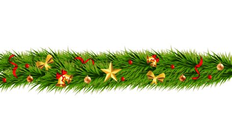 Vector Illustration Of Christmas Garland In A Playful Doodle Style Isolated On A White ...