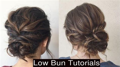 How To Style Cute Low Messy Bun Updo Hairstyles - YouTube