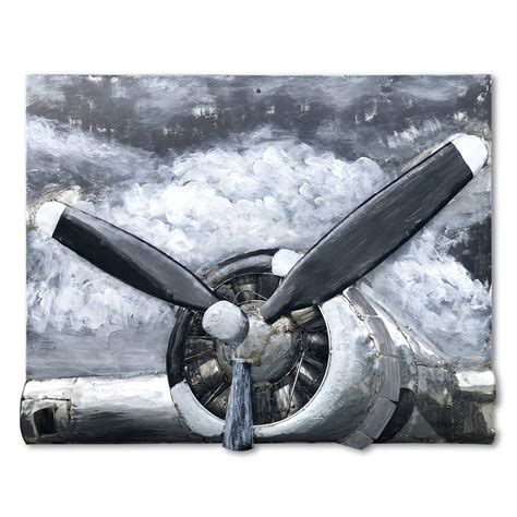 B-17 Engine 3D Metal Wall Art - WWII Bomber Aircraft Propeller | Rustic ...