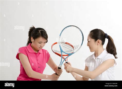 two tennis players Stock Photo - Alamy