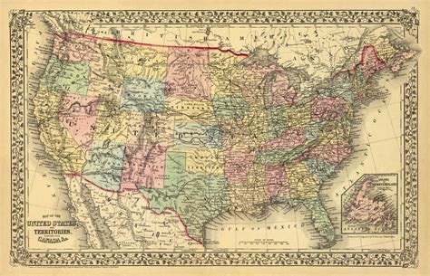 United States Map During Ulysses S. Grant, Historical Map Restored, Archival Print - Etsy ...