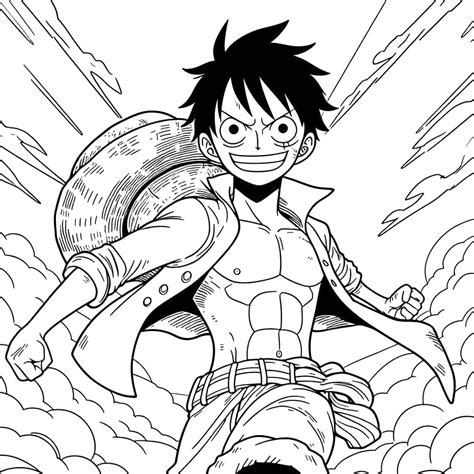 Awesome Luffy coloring page - Download, Print or Color Online for Free