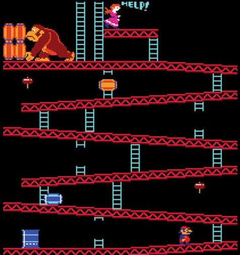 Donkey Kong (1981) | Classic video games, Retro video games, Donkey kong
