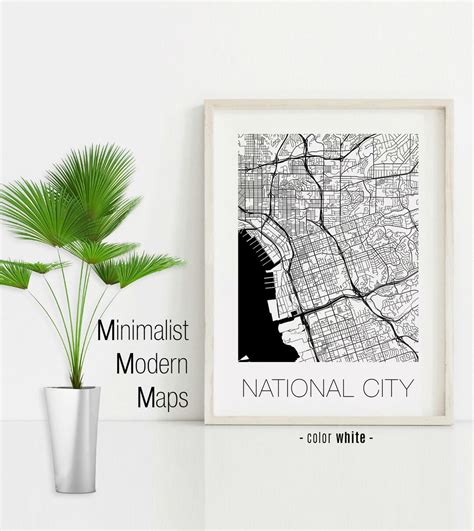 National City California National City CA Map National City - Etsy