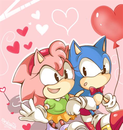 .:Sonic and Amy:. - Sonic and Amy Fan Art (29284285) - Fanpop