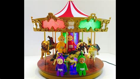 Teletubbies Ride The Musical Carousel Merry Go Round Toy - YouTube