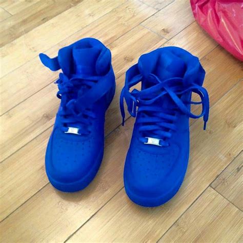 Blue AF1 #Hittin | Nike shoes blue, Blue sneakers, Nike air shoes