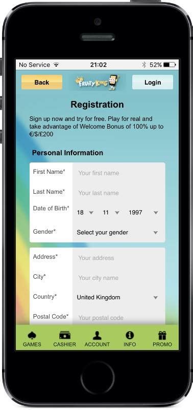 Fruity King Mobile Casino Review - £200 First Deposit Bonus
