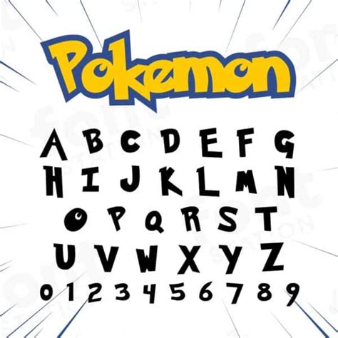 Pokemon Font - Instant Download