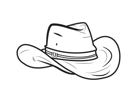 Cowboy hat outline vector illustration. Cowboy hat clipart free ...