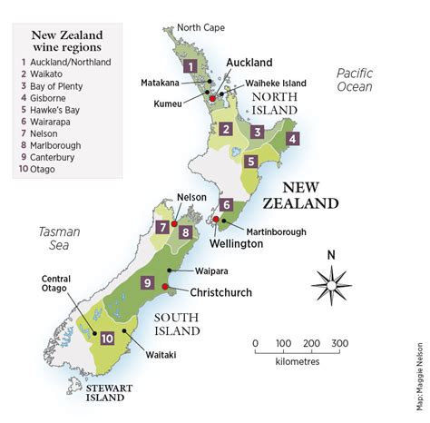 New Zealand Wine Regions Map