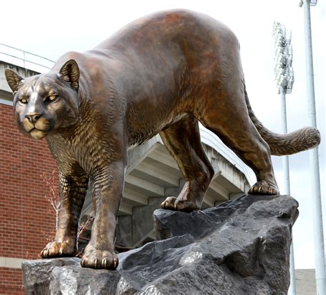 Washington State University - 15' Cougar Mascot Monument - JWU Wildcats - Mascot Monument